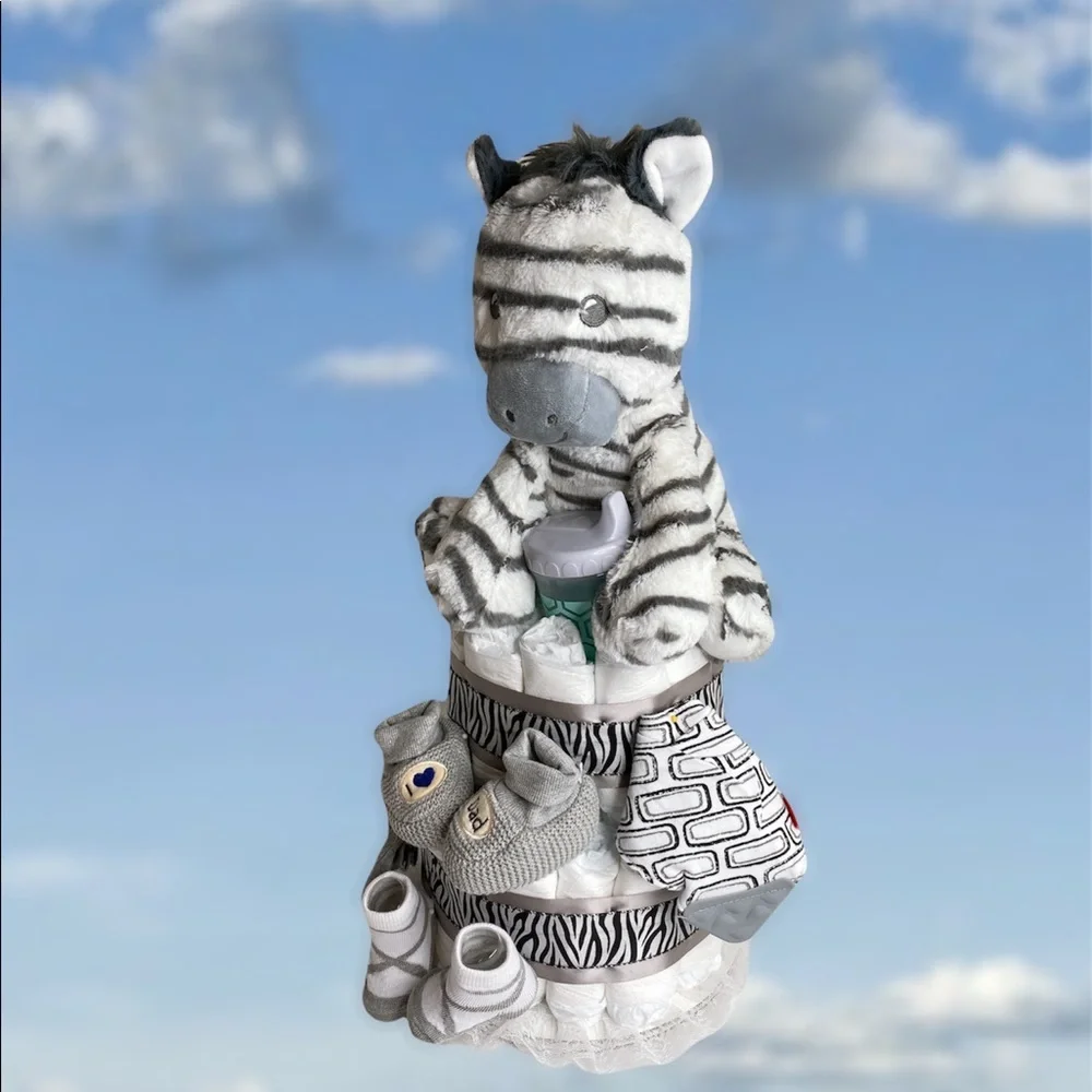 Zebra Diaper Cake